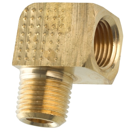 Ags Brass Street Elbow, Male (1/8-27 NPT), Female (1/8-27 NPT), 1/bag PTF-46B